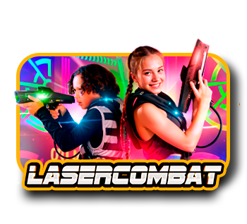 botones laser en parque temático Gran Canaria Hangar37