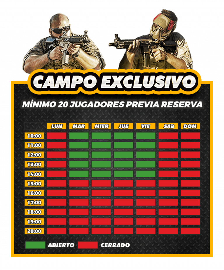 TIMETABLE CAMPO 768x923 12 en parque temático Gran Canaria Hangar37