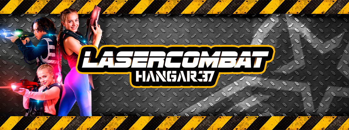 Lasercombat 2 CABECERA laser 1 en parque temático Gran Canaria Hangar37